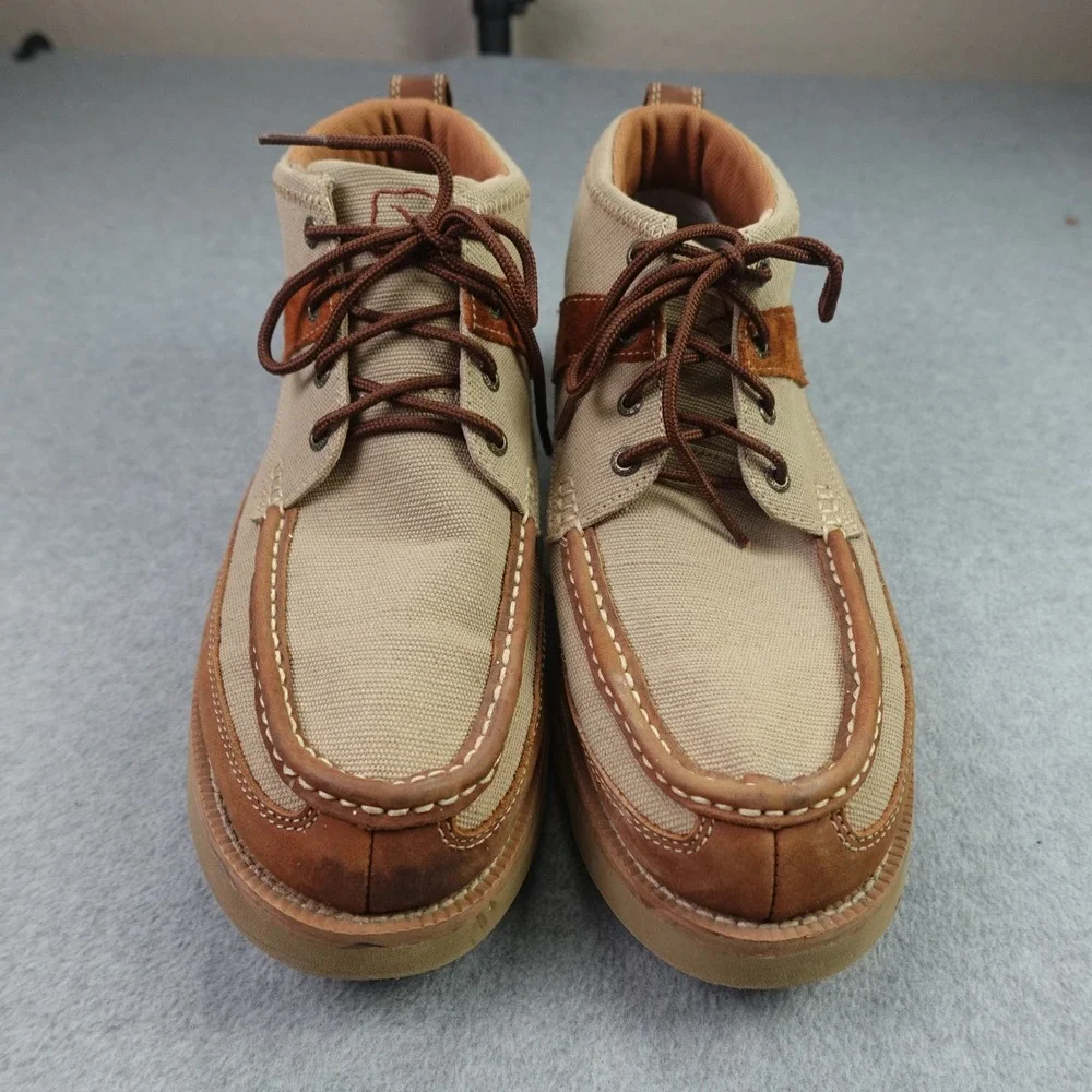 Twisted X Boots Mens 9.5 Tan Brown Casual Driving Moc Chukka EcoTWX